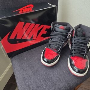 Nike Red and Black High-Top Sneakers